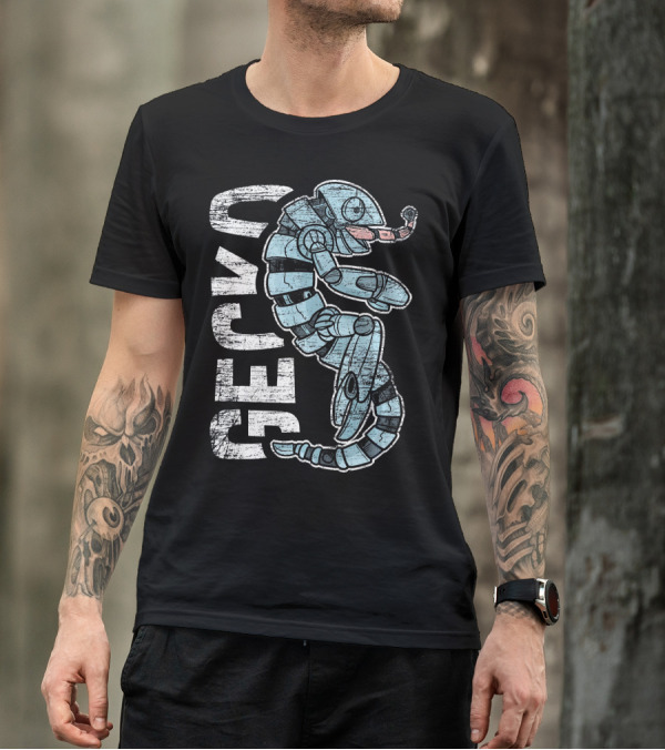 Cool Robo Gecko Techno Reptile T-Shirt