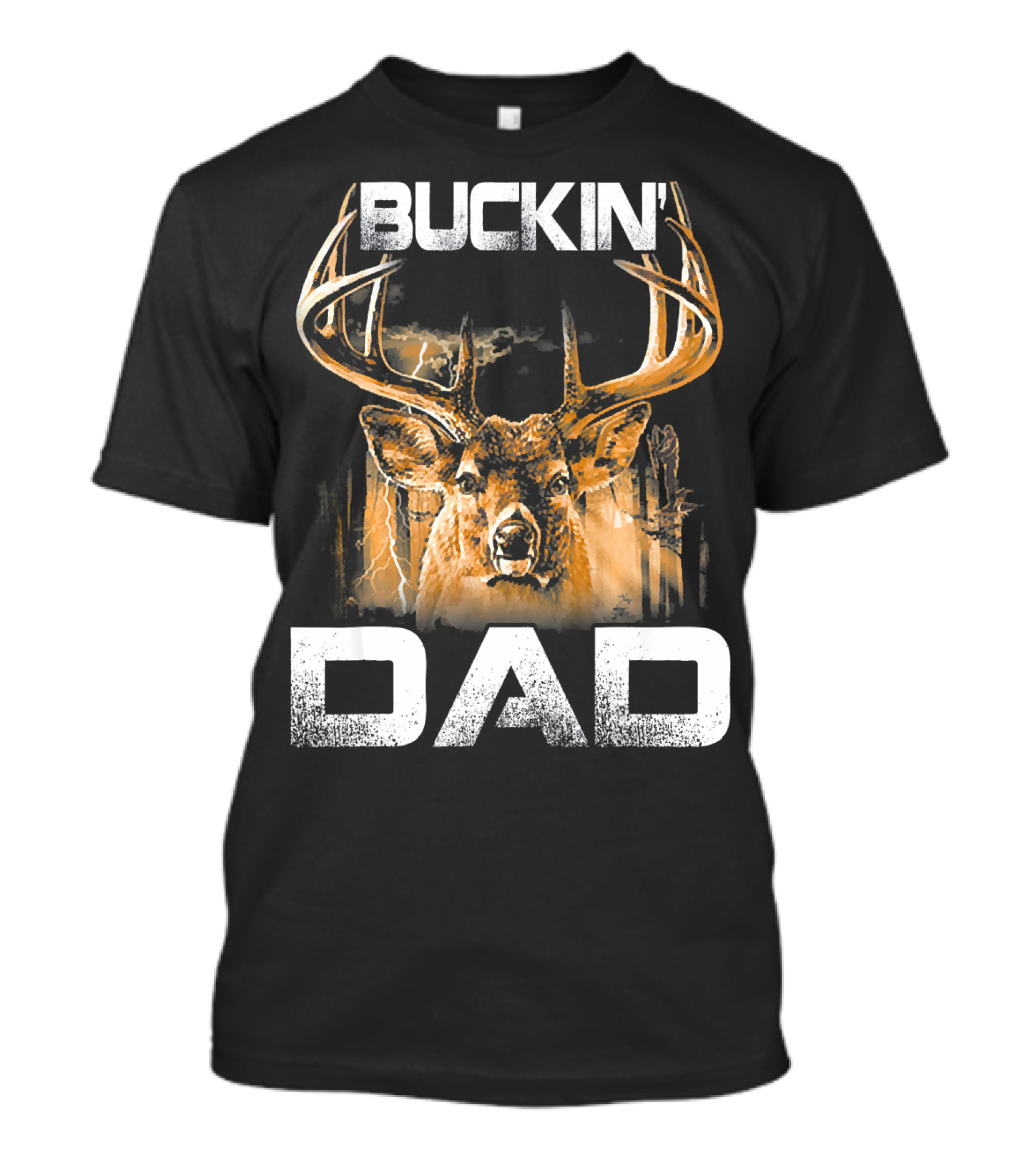 BUCKIN' DAD Deer Hunting Bucking Antlers T-Shirt