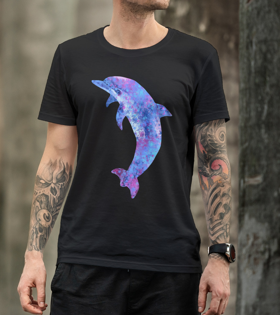 Colorful Dolphin Ocean Palette T-Shirt