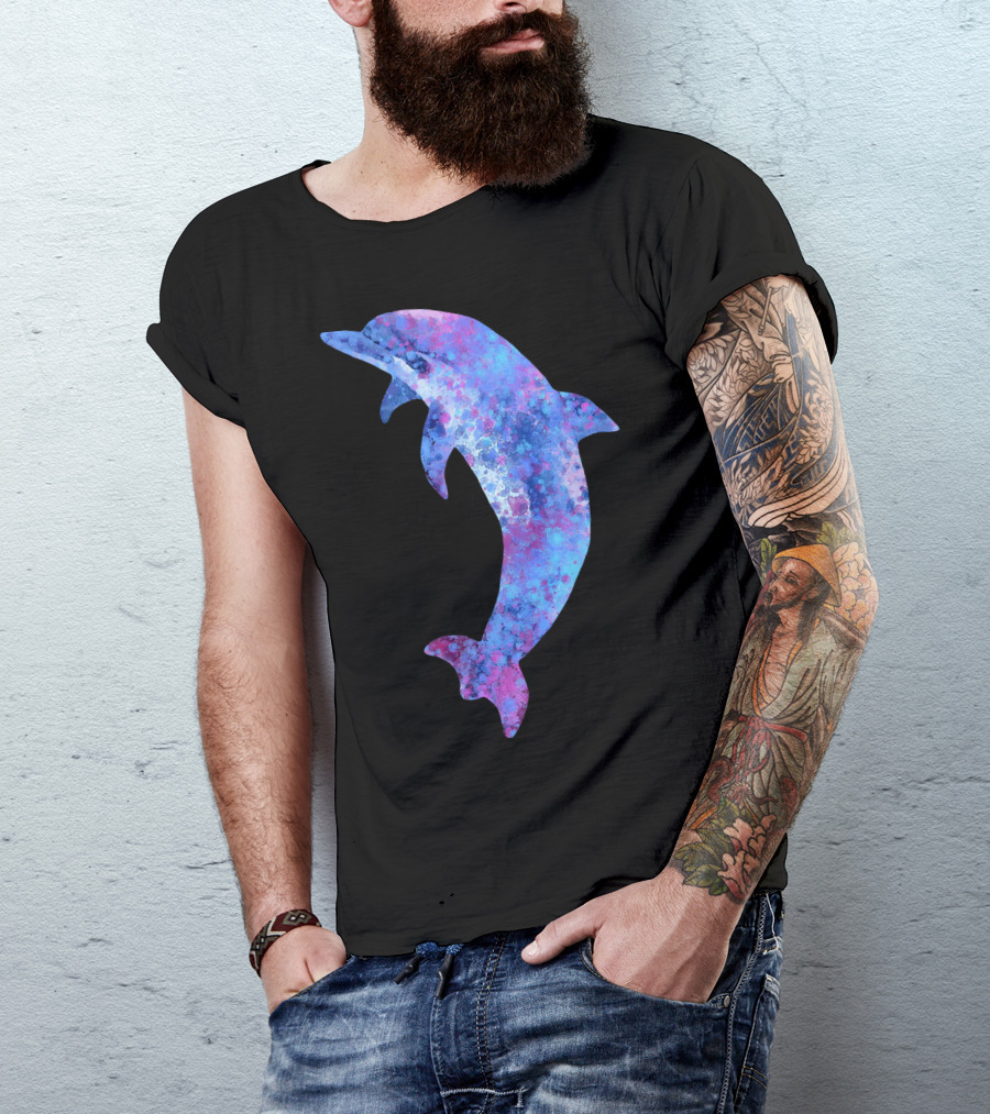 Colorful Dolphin Ocean Palette T-Shirt