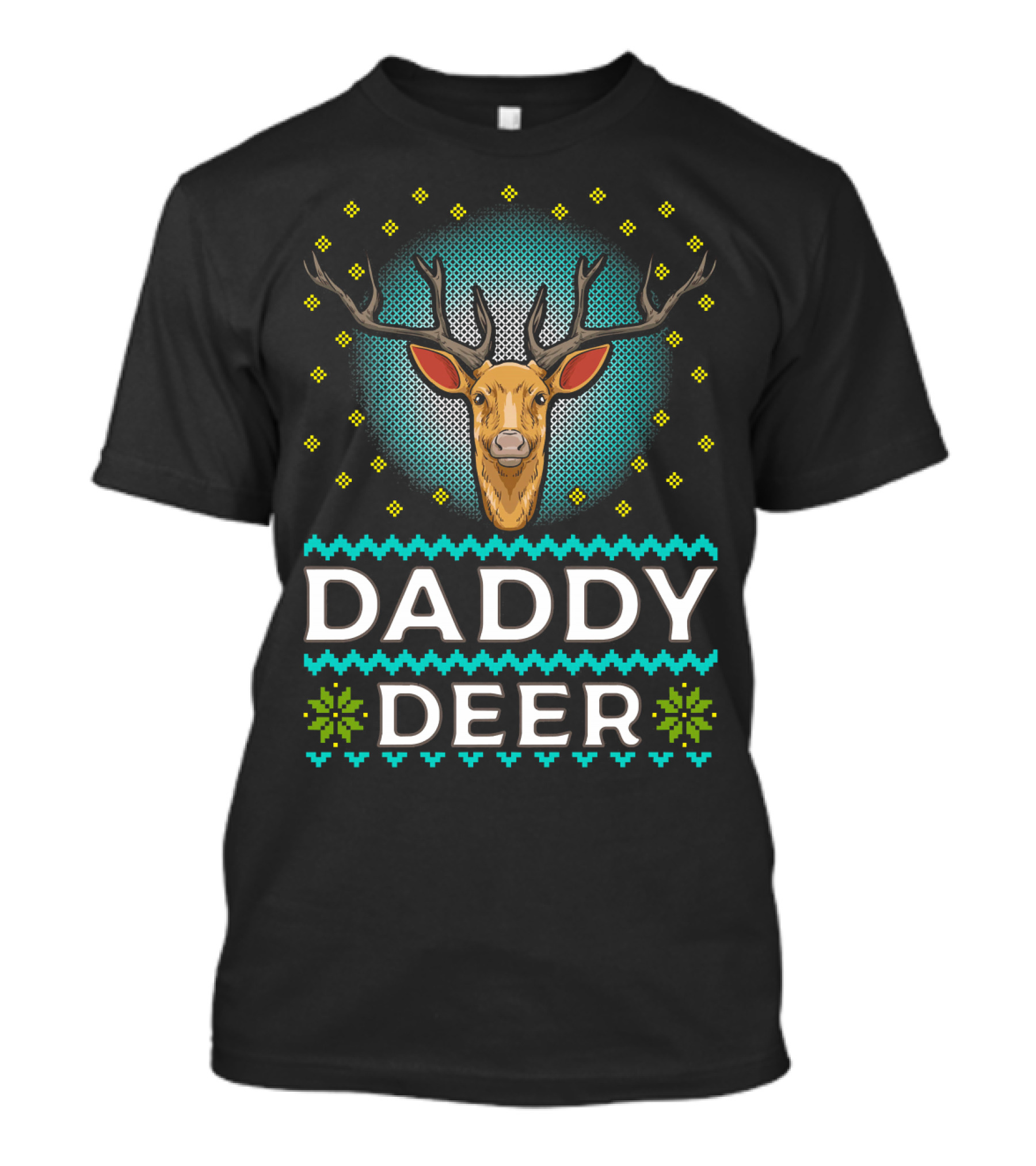 Daddy Deer Matching Family Christmas Pajama Holiday Reindeer T-Shirt