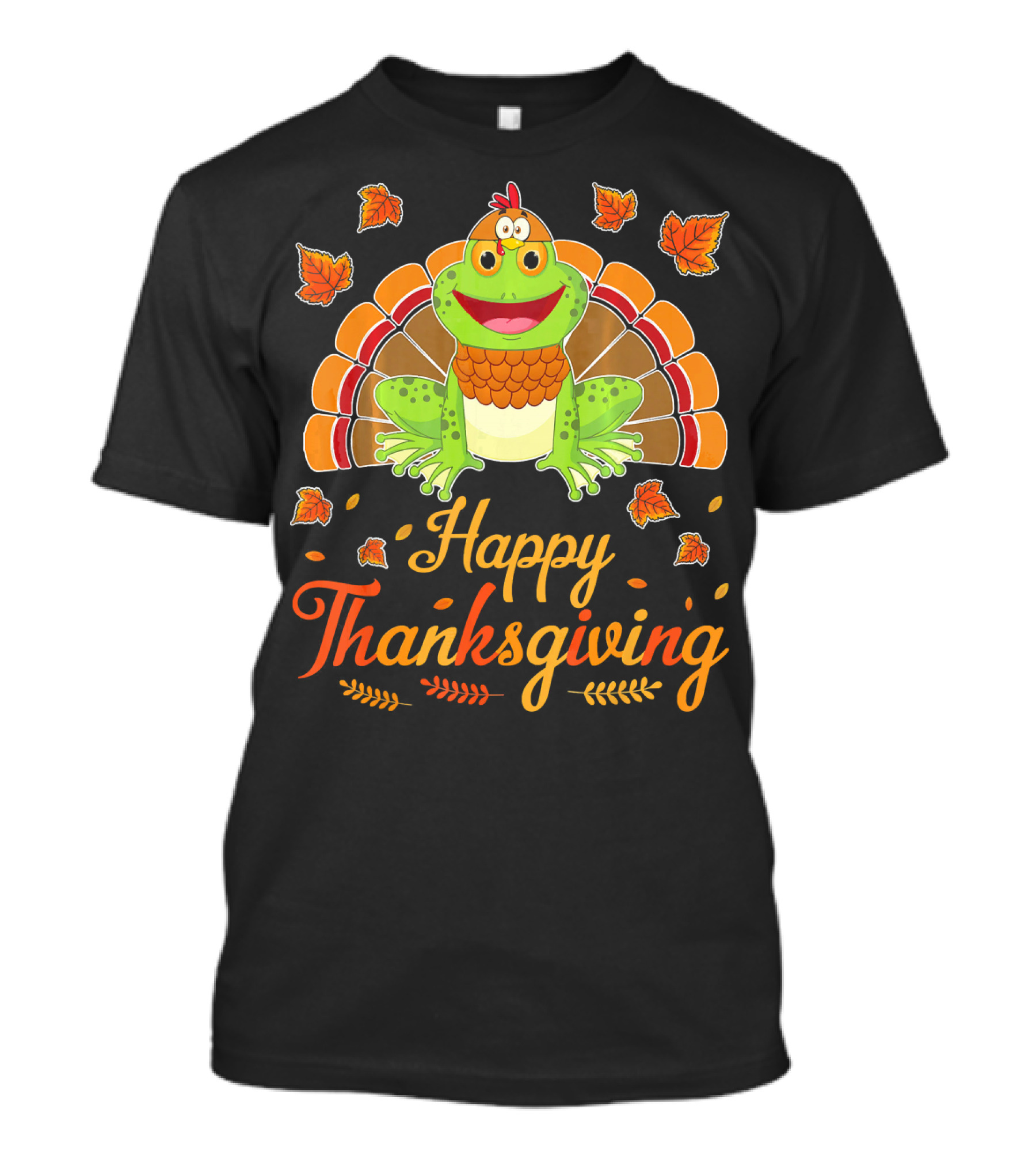 Happy Thanksgiving Cute Turkey Frog T-Shirt