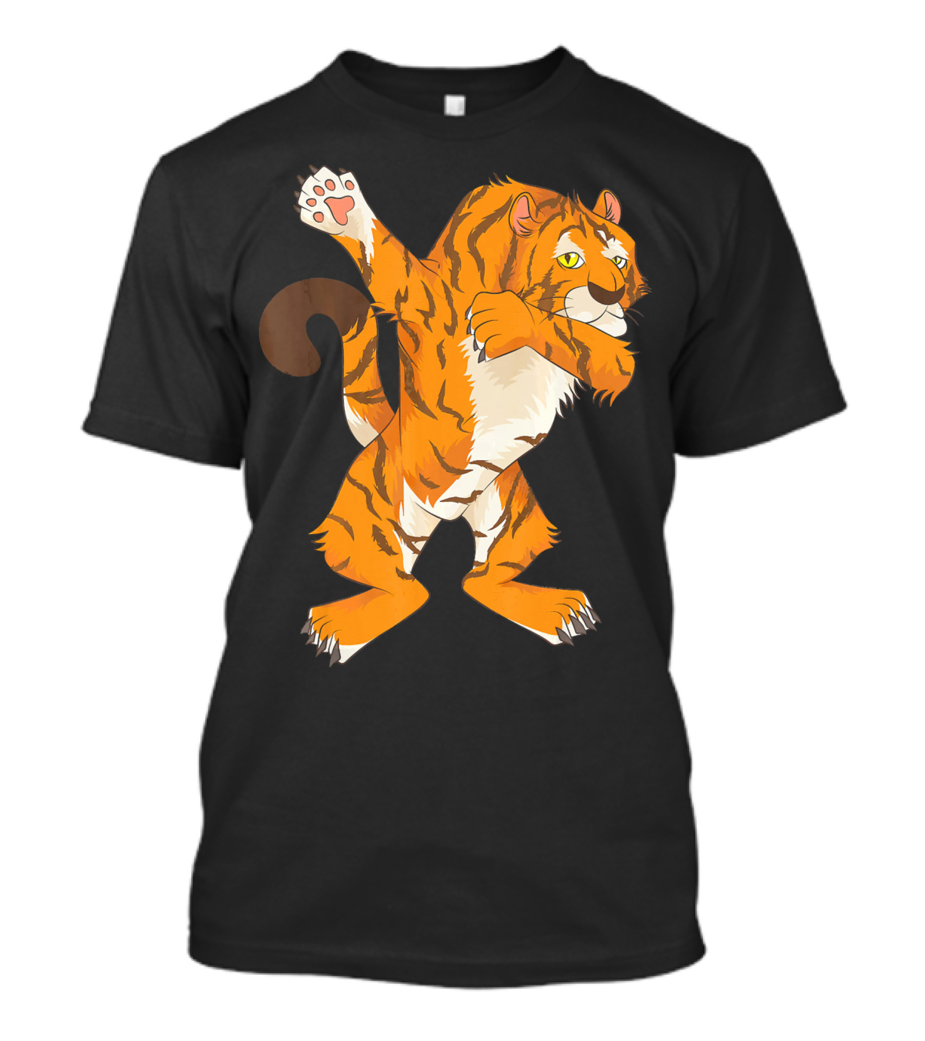 Cute Dabbing Tiger Funny Wild Animal Dance Pose T-Shirt