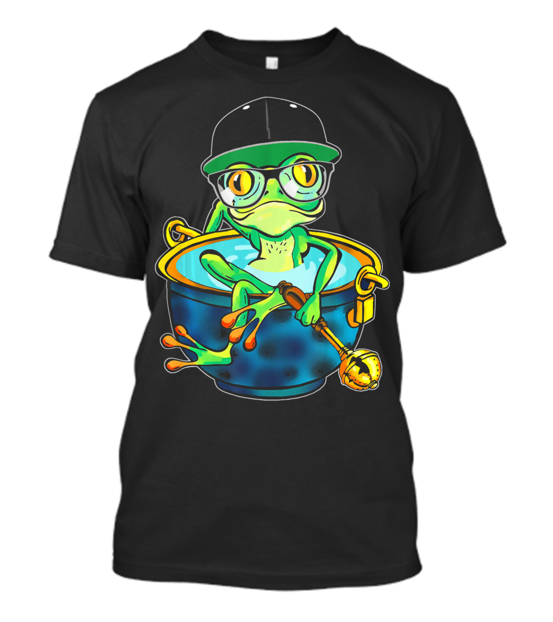 Christian Faith Holy Water Frog Hipster T-Shirt