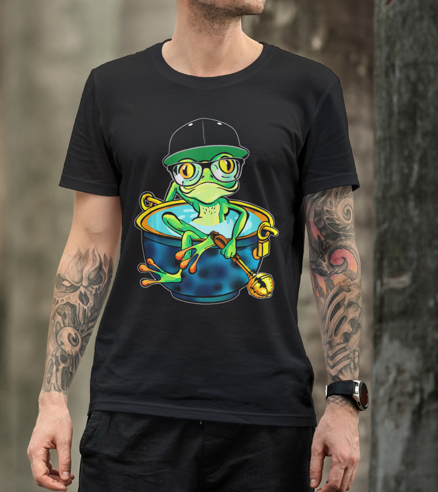Christian Faith Holy Water Frog Hipster T-Shirt