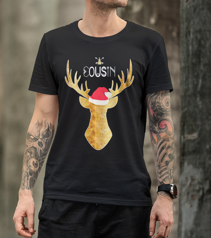Cousin Buck Deer Santa Tribal Family T-Shirt