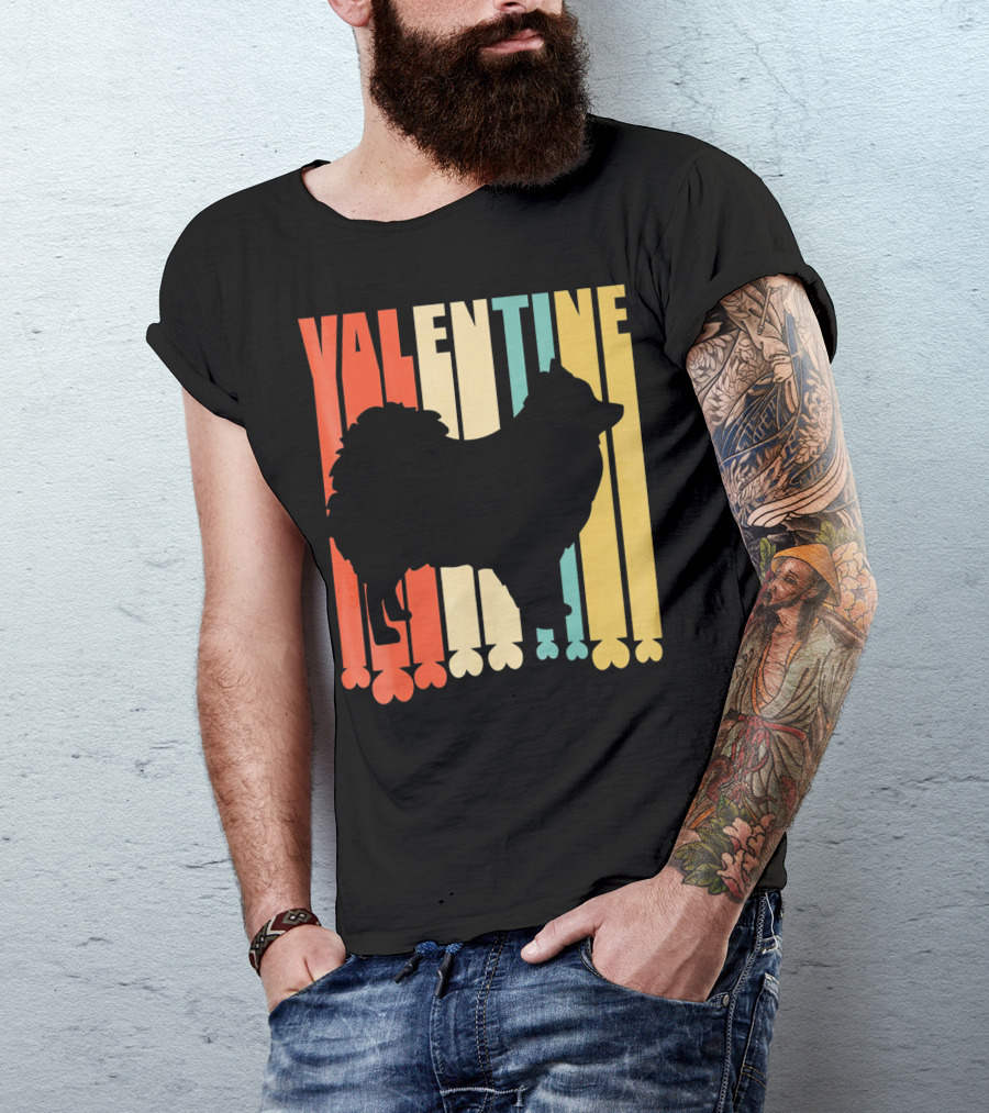 Pomeranian Heart Valentine Vintage T-Shirt