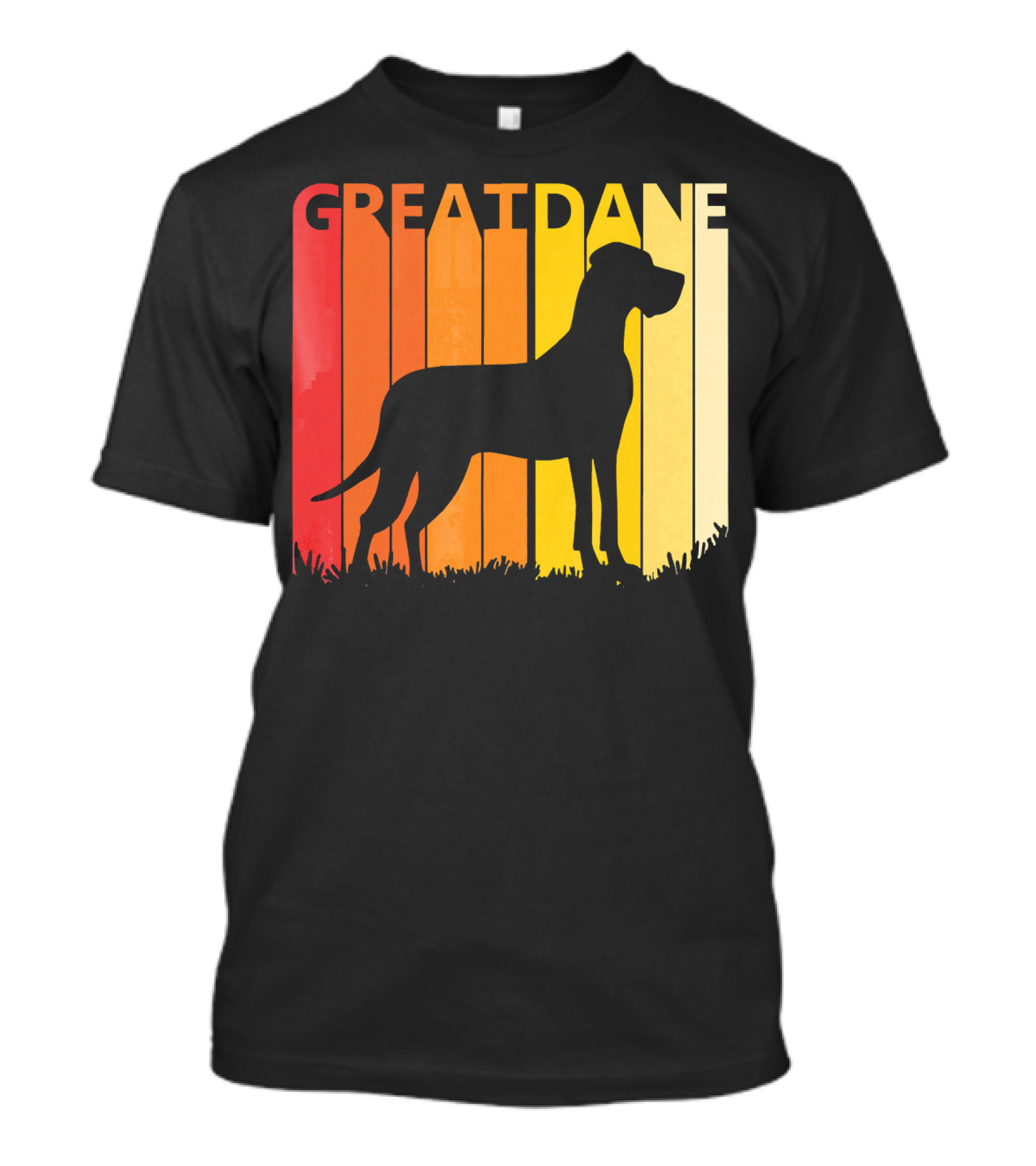Great Dane Retro Silhouette Dog Vintage Sunset T-Shirt