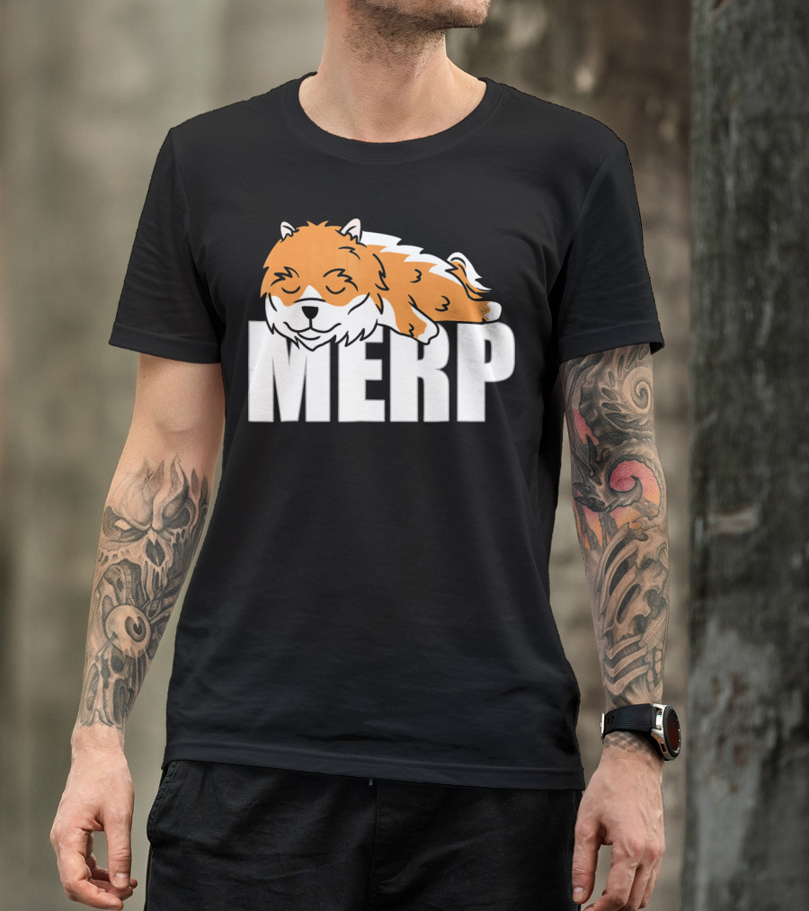 Pomeranian Merp Meme Dog Internet Humor T-Shirt