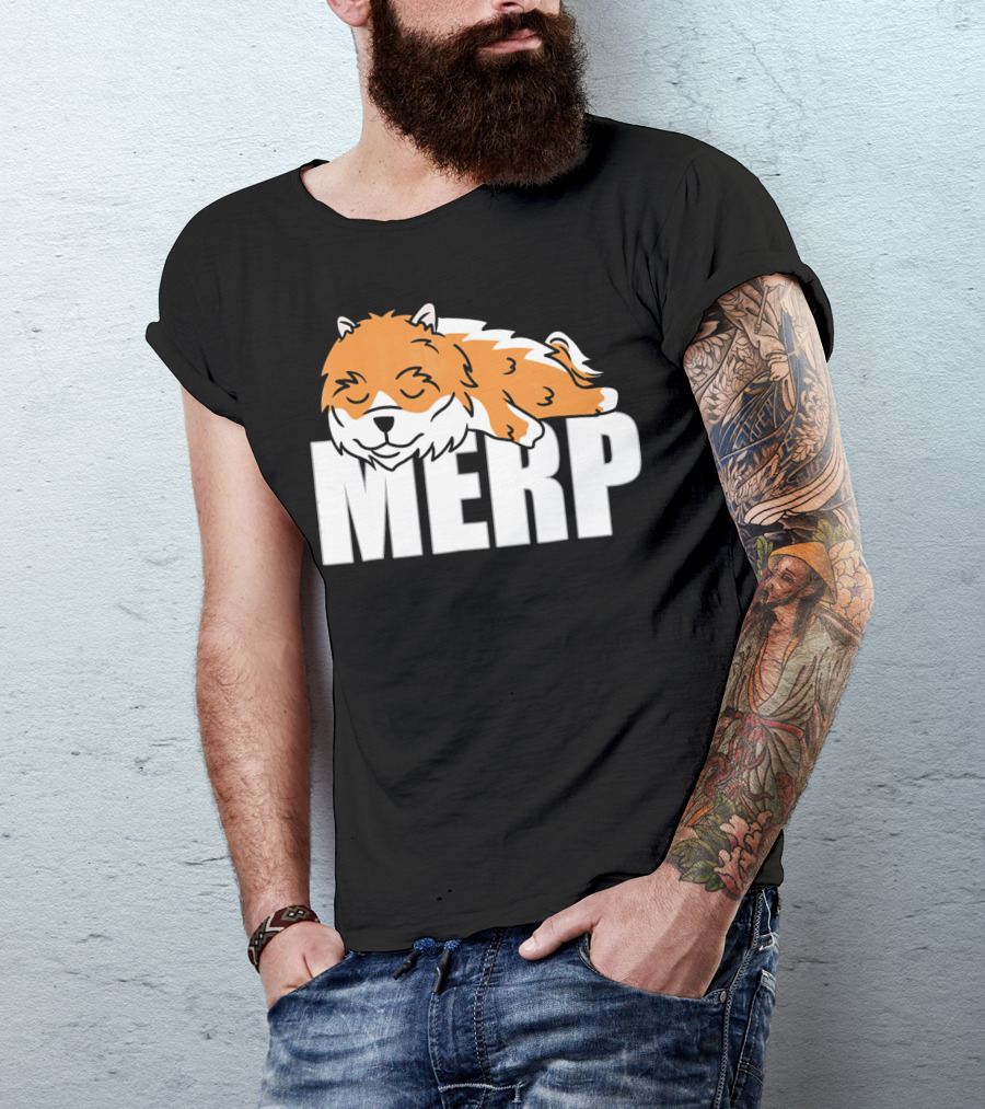 Pomeranian Merp Meme Dog Internet Humor T-Shirt