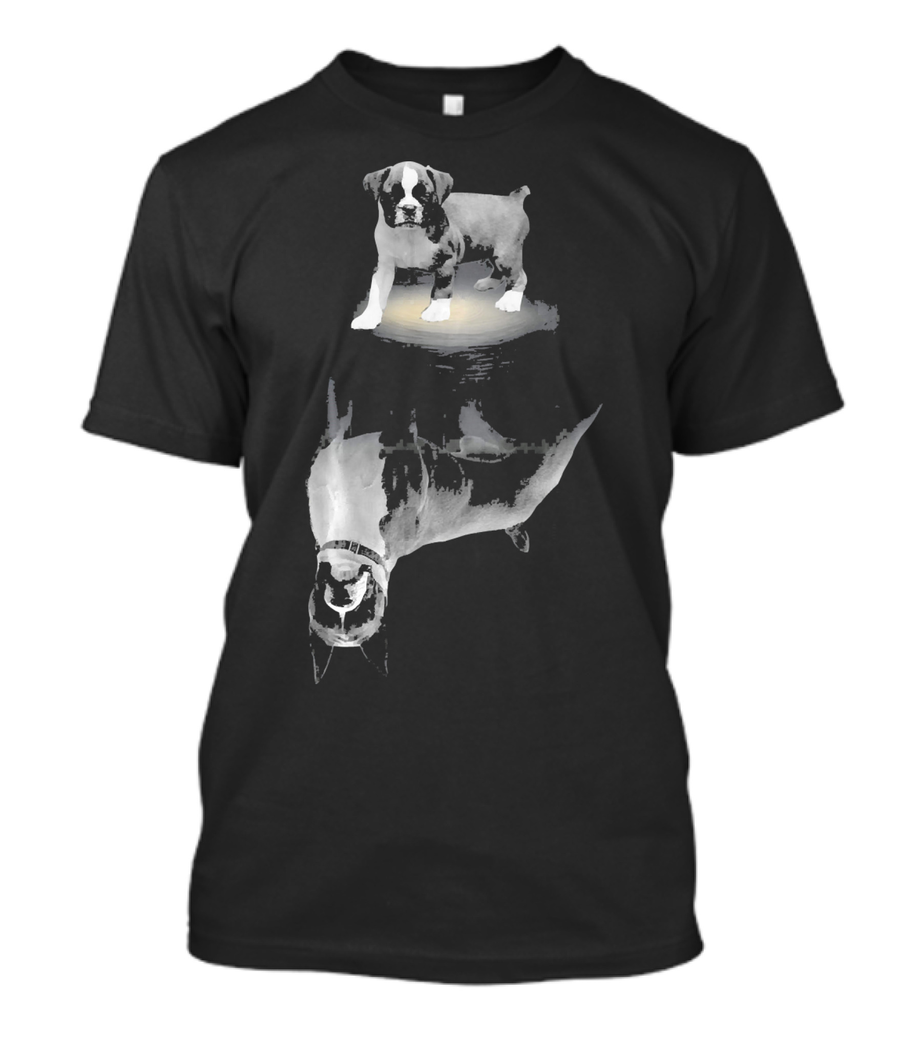 Boxer Dog Mom Of Dogs Reflection Pup And Adult Boxer T-Shirt