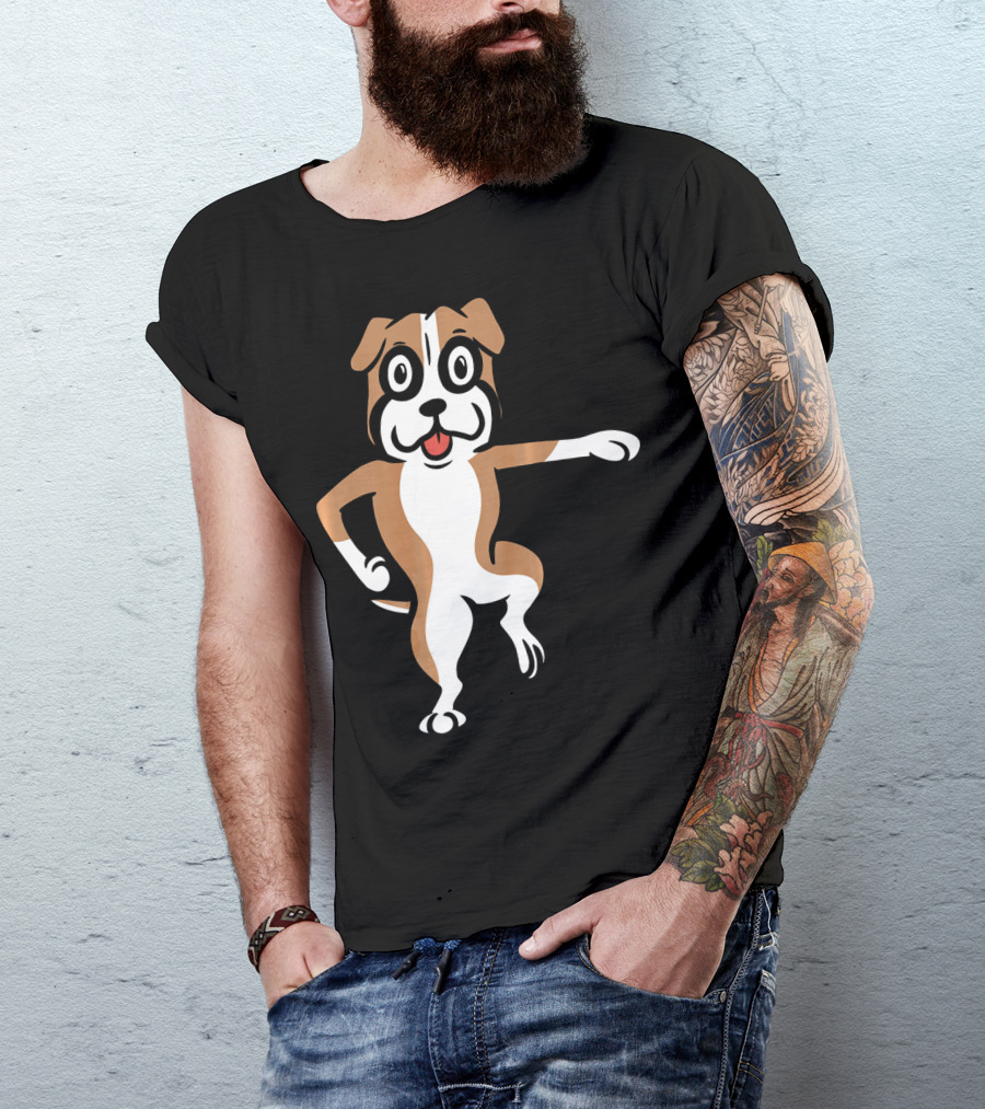 Boxer Dog Best Mates Fun Dance Move T-Shirt
