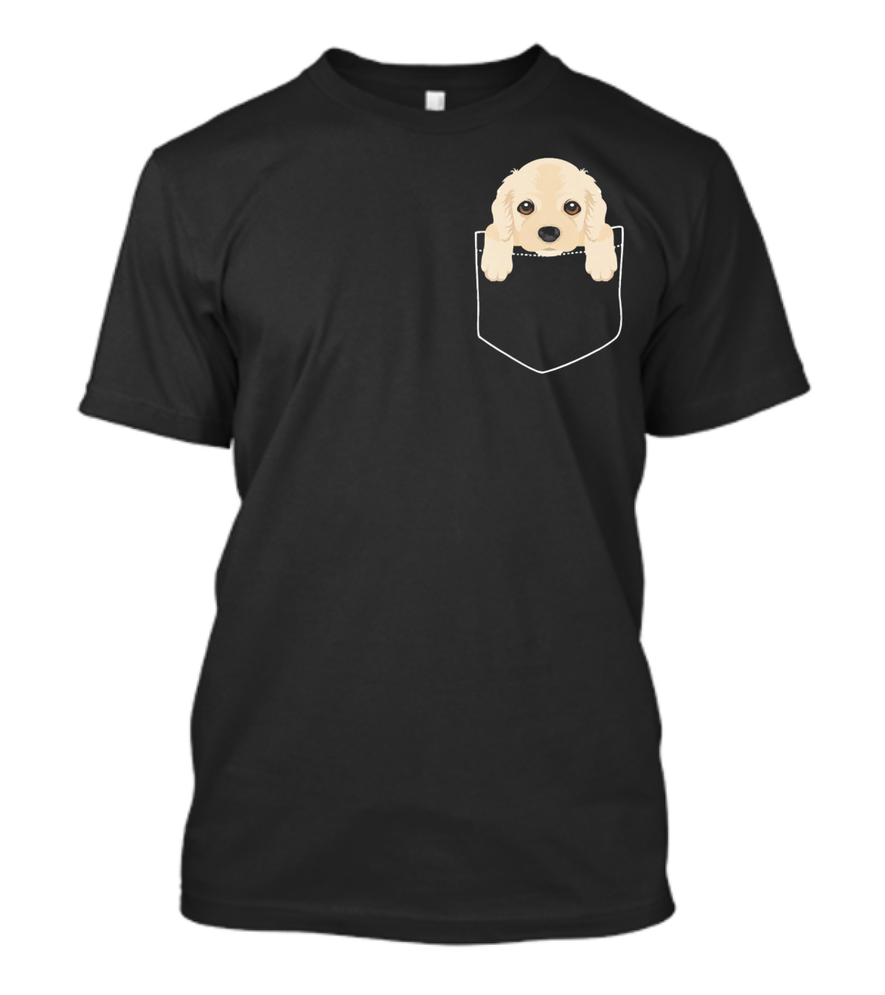 Pocket Cocker Spaniel Puppy Black Shirt Pawfect Dog Lovers Cute Novelty Fashion T-Shirt