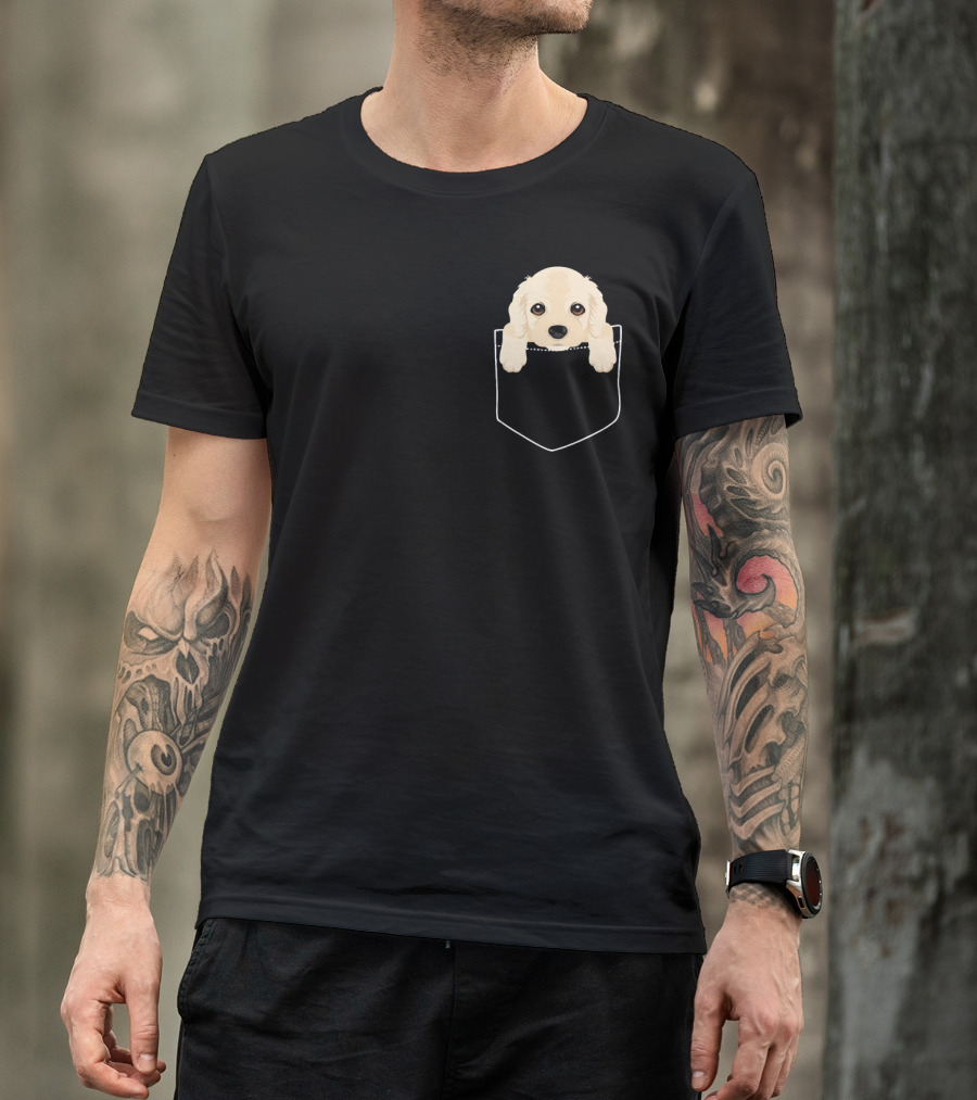 Pocket Cocker Spaniel Puppy Black Shirt Pawfect Dog Lovers Cute Novelty Fashion T-Shirt