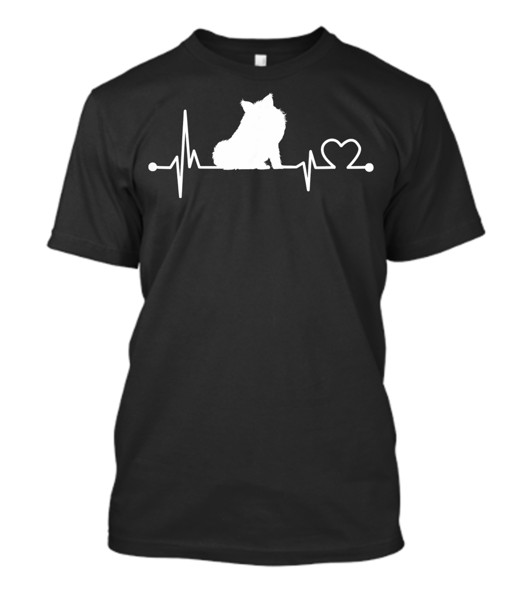 Pomeranian Heartbeat Love Funny Dog Pet T-Shirt