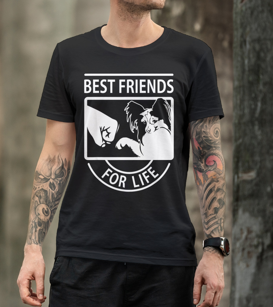 Best Friends For Life Papillon Fist Bump T-Shirt
