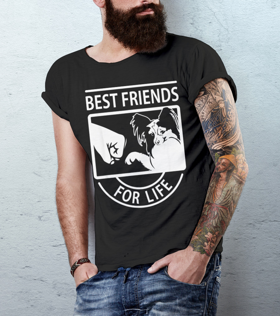 Best Friends For Life Papillon Fist Bump T-Shirt