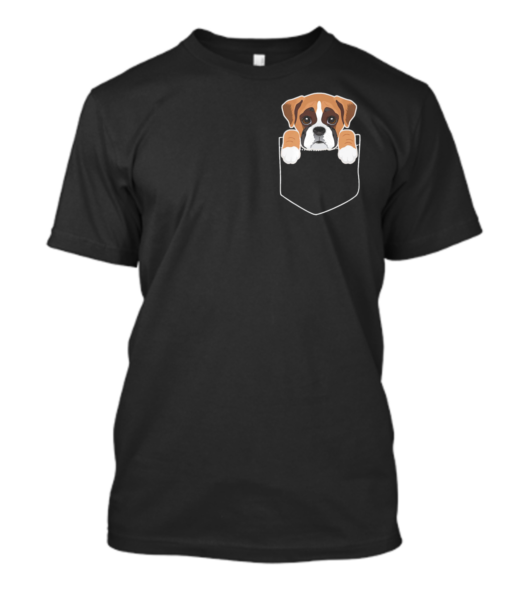 Pocket Boxer Puppy Peeking Adorable Dog T-Shirt
