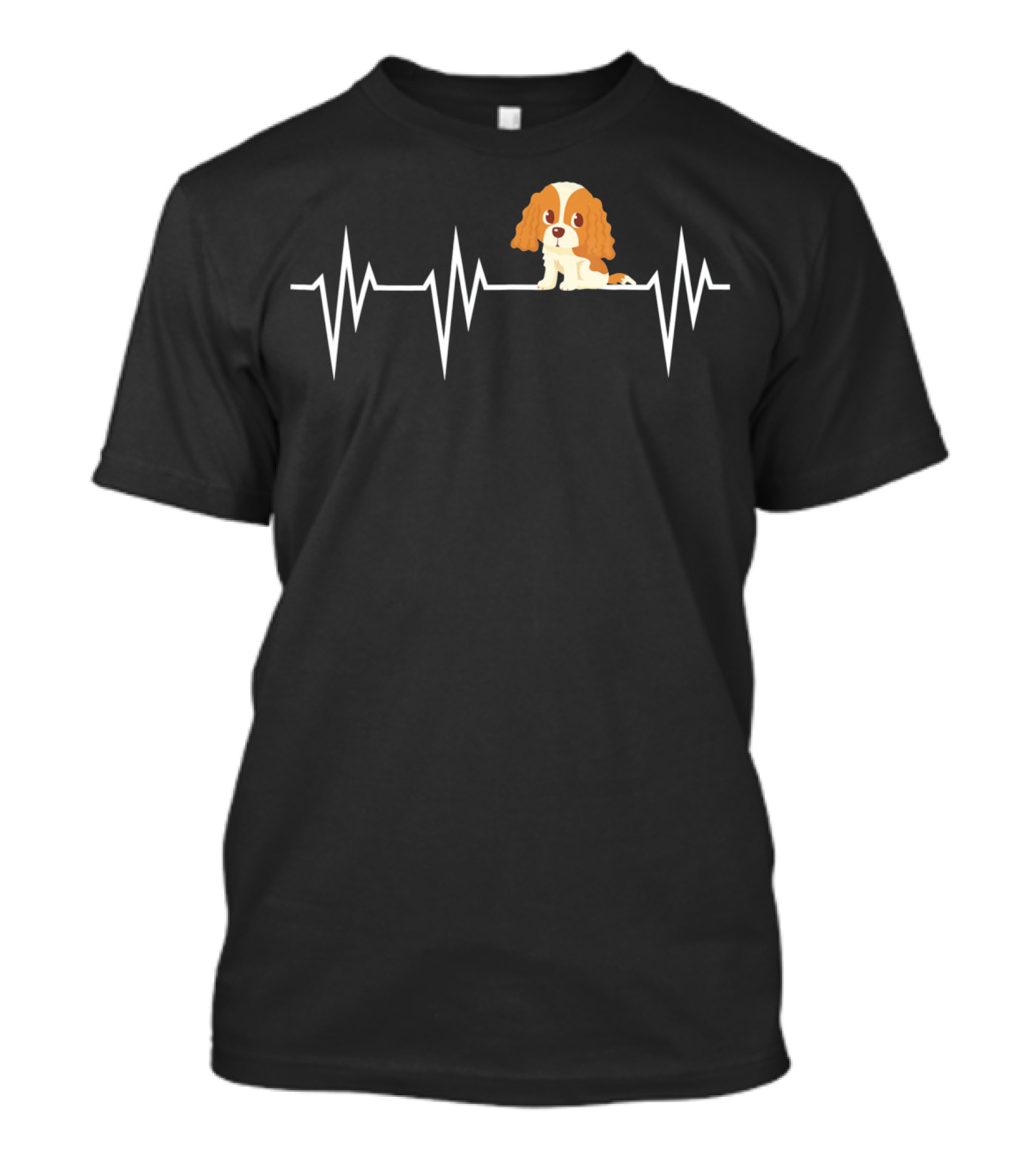 Cavalier King Charles Spaniel Heartbeat With Cute Puppy T-Shirt