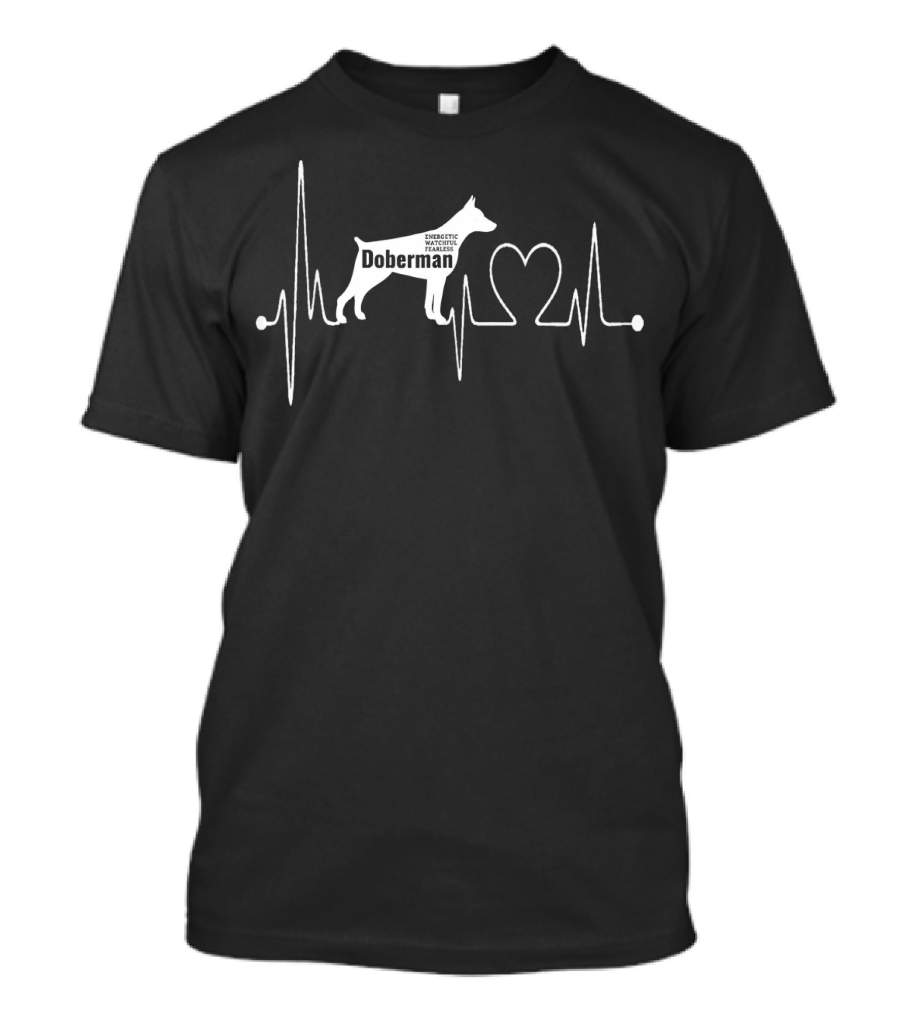 Doberman Energetic Heartbeat Pulse EKG T-Shirt
