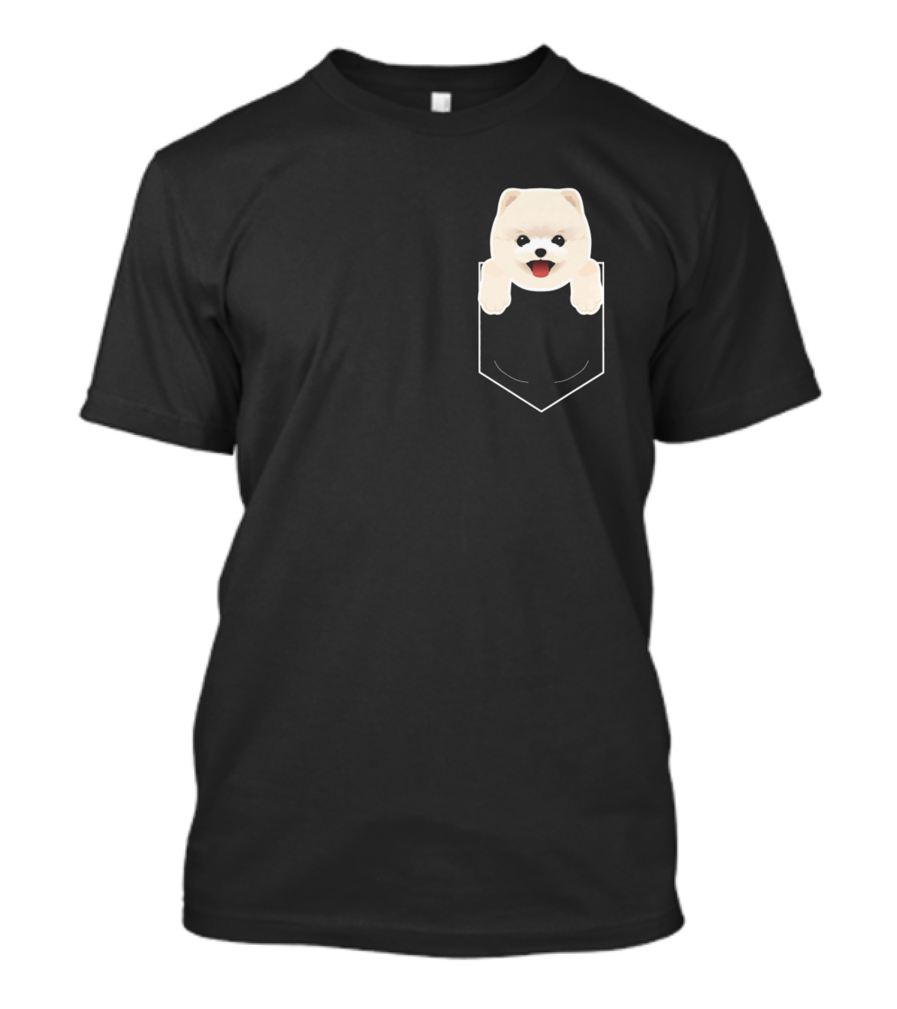 Pomeranian In My Pocket Cute Dog Owner Pomeranian Puppy Peeking Out T-Shirt