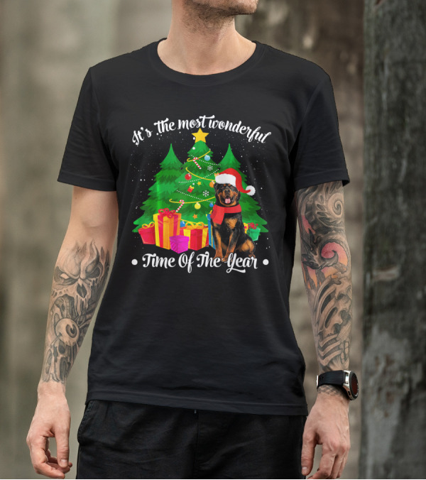 It's The Most Wonderful Time Of The Year Rottweiler Christmas T-Shirt