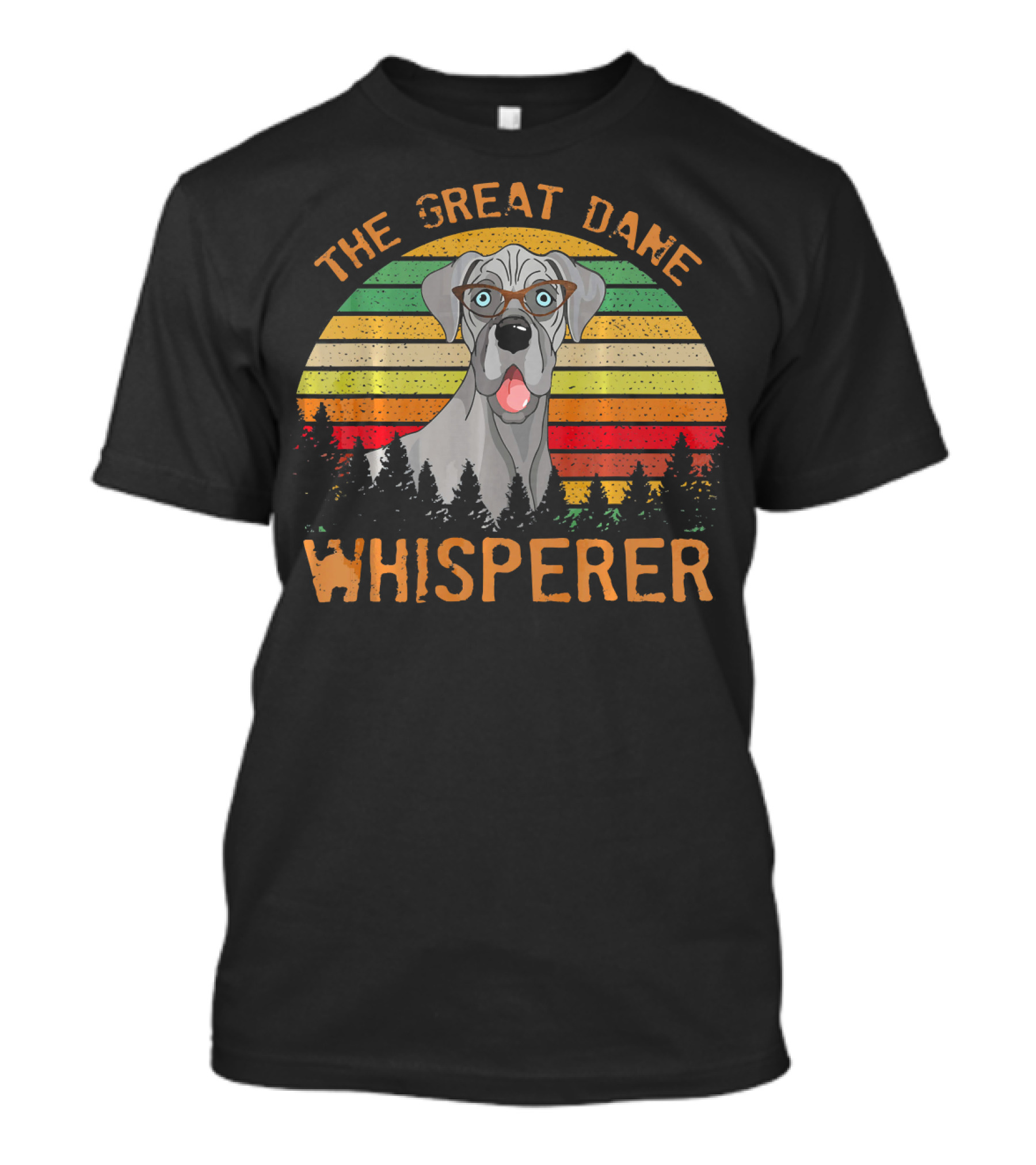 The Great Dane Whisperer Retro Vintage Sunset Dog T-Shirt