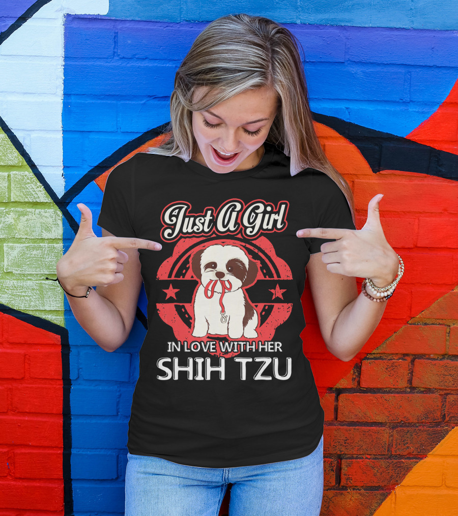 In Love With Her Shih Tzu Just A Girl T-Shirt