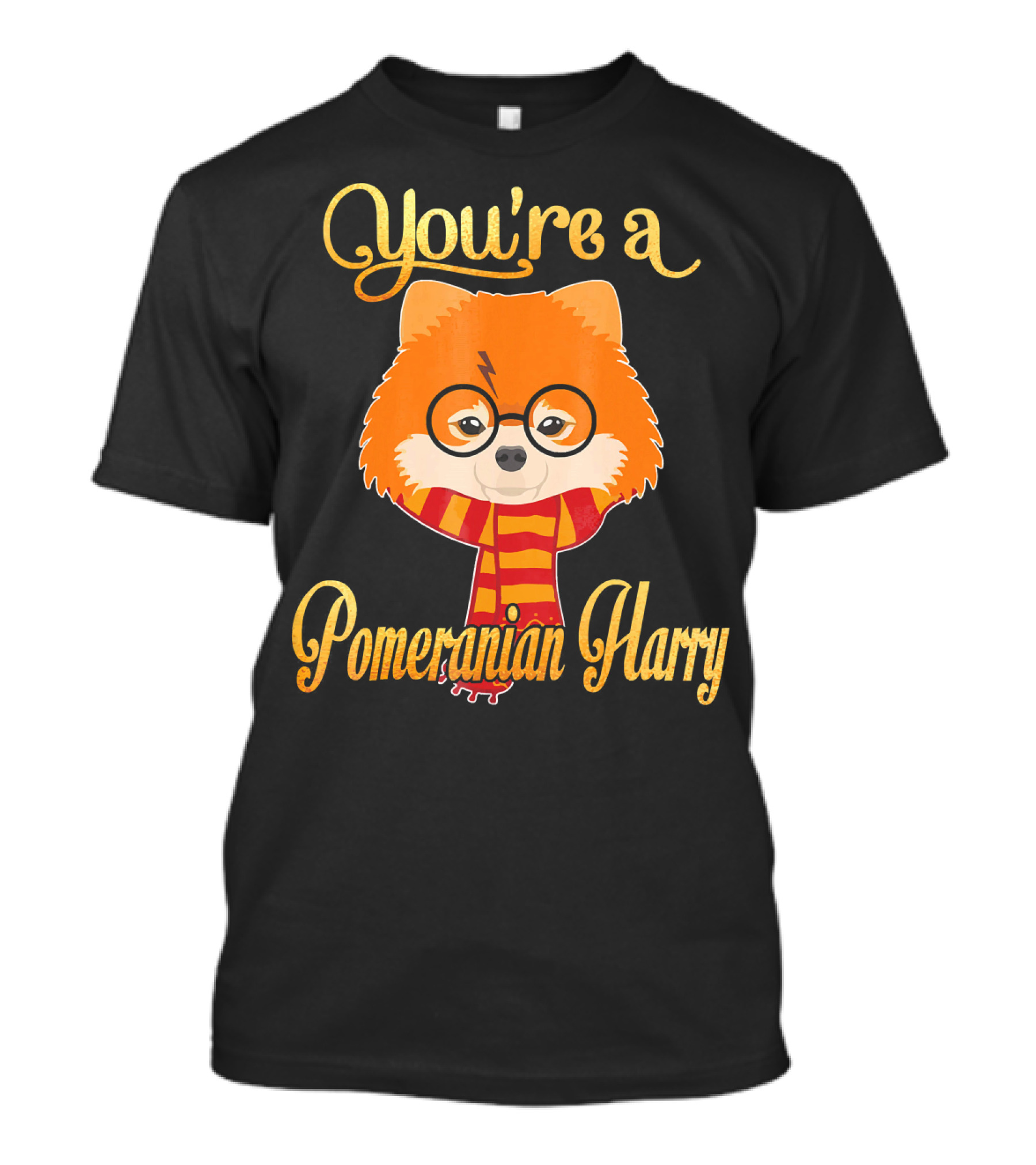 You're A Pomeranian Harry Dog Potter Glasses Scarf T-Shirt