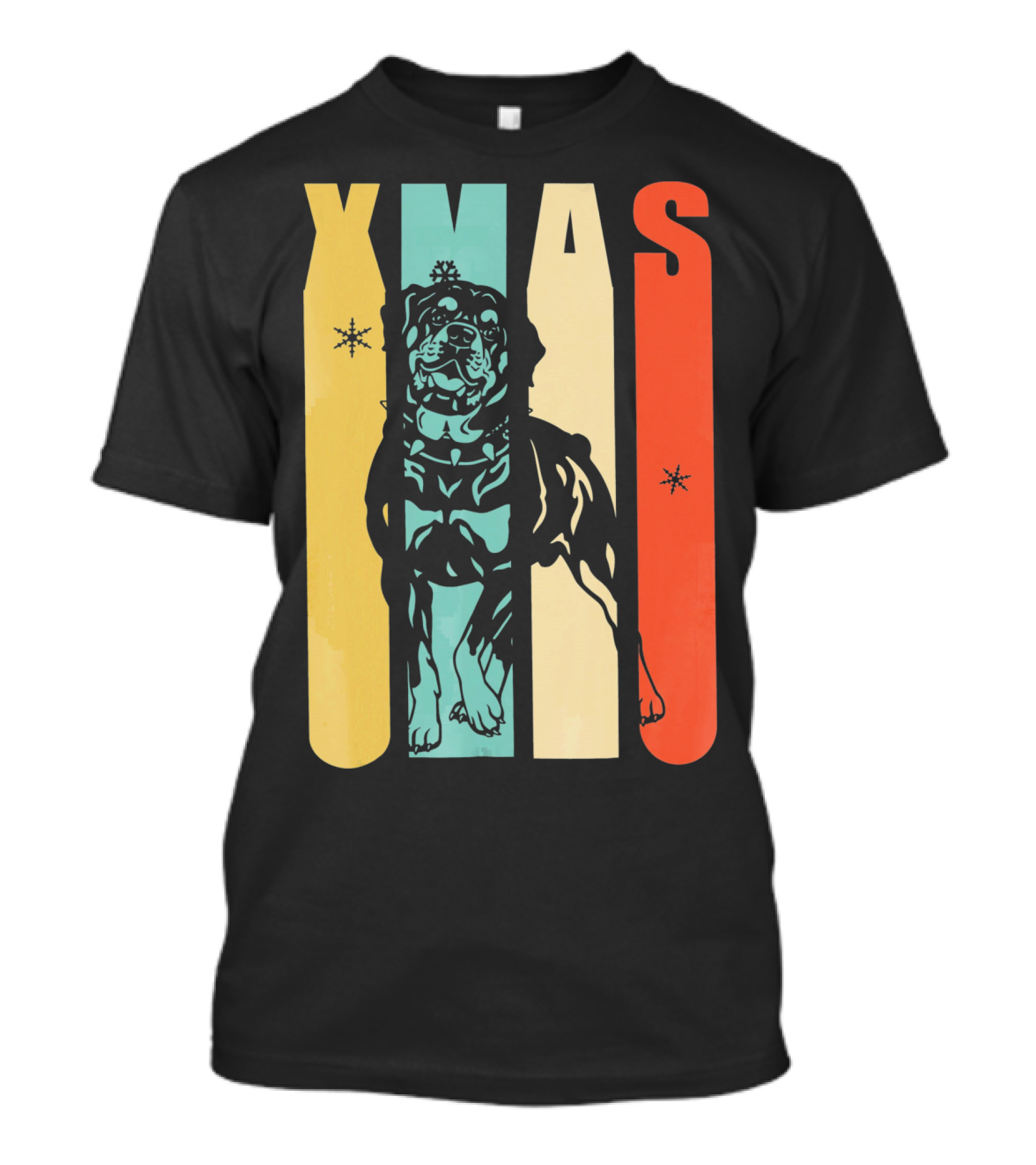 Rottweiler Dog Xmas Vintage T-Shirt