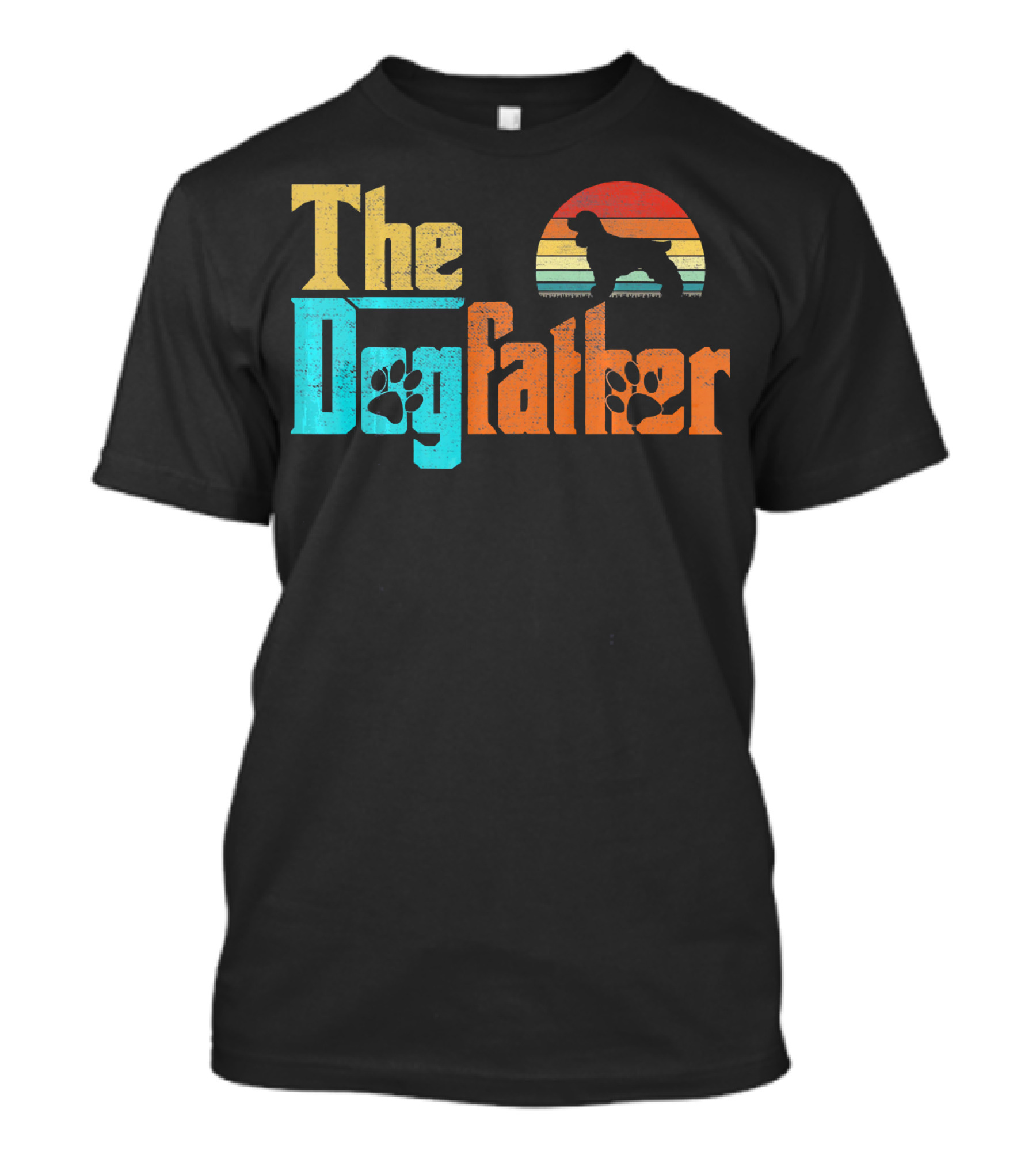 The Dogfather Cocker Spaniel Vintage Retro Fun T-Shirt