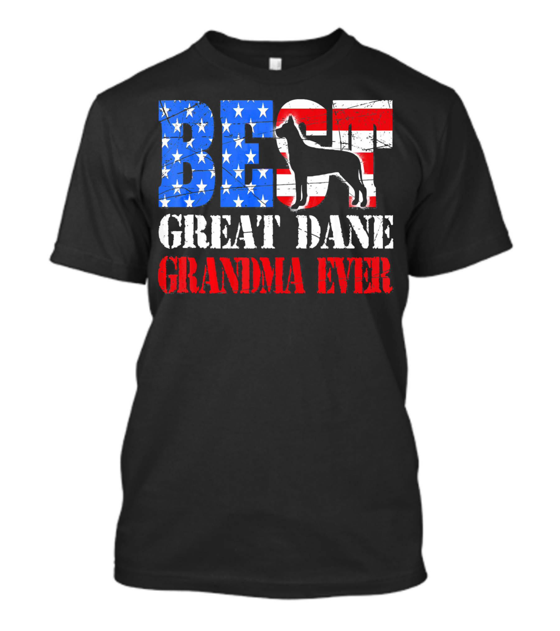 BEST Great Dane Grandma Ever American Flag Dog T-Shirt