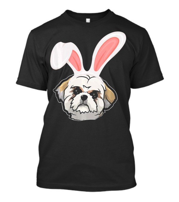 Shih Tzu With Bunny Ears Easter T-Shirt