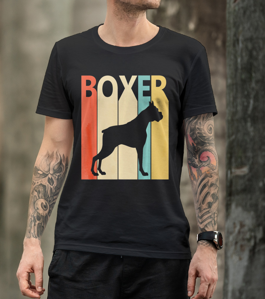 Boxer Dog Dad Vintage Boxer T-Shirt