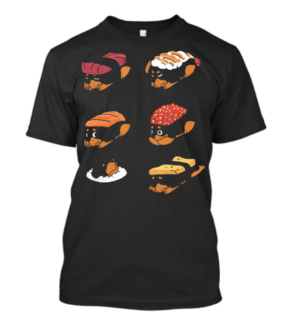 Rottweiler Nigiri Sushi Humor Illustrator Fusion T-Shirt