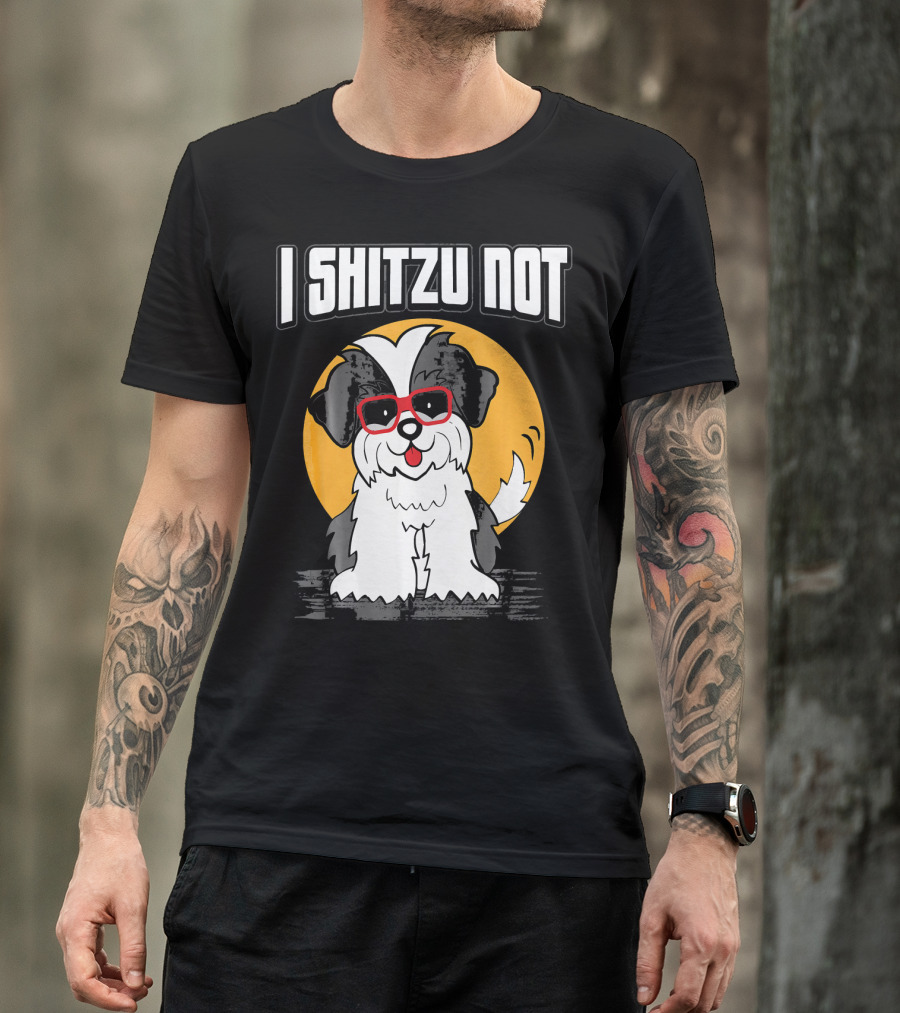 I Shitzu Not Shih Tzu With Red Sunglasses T-Shirt