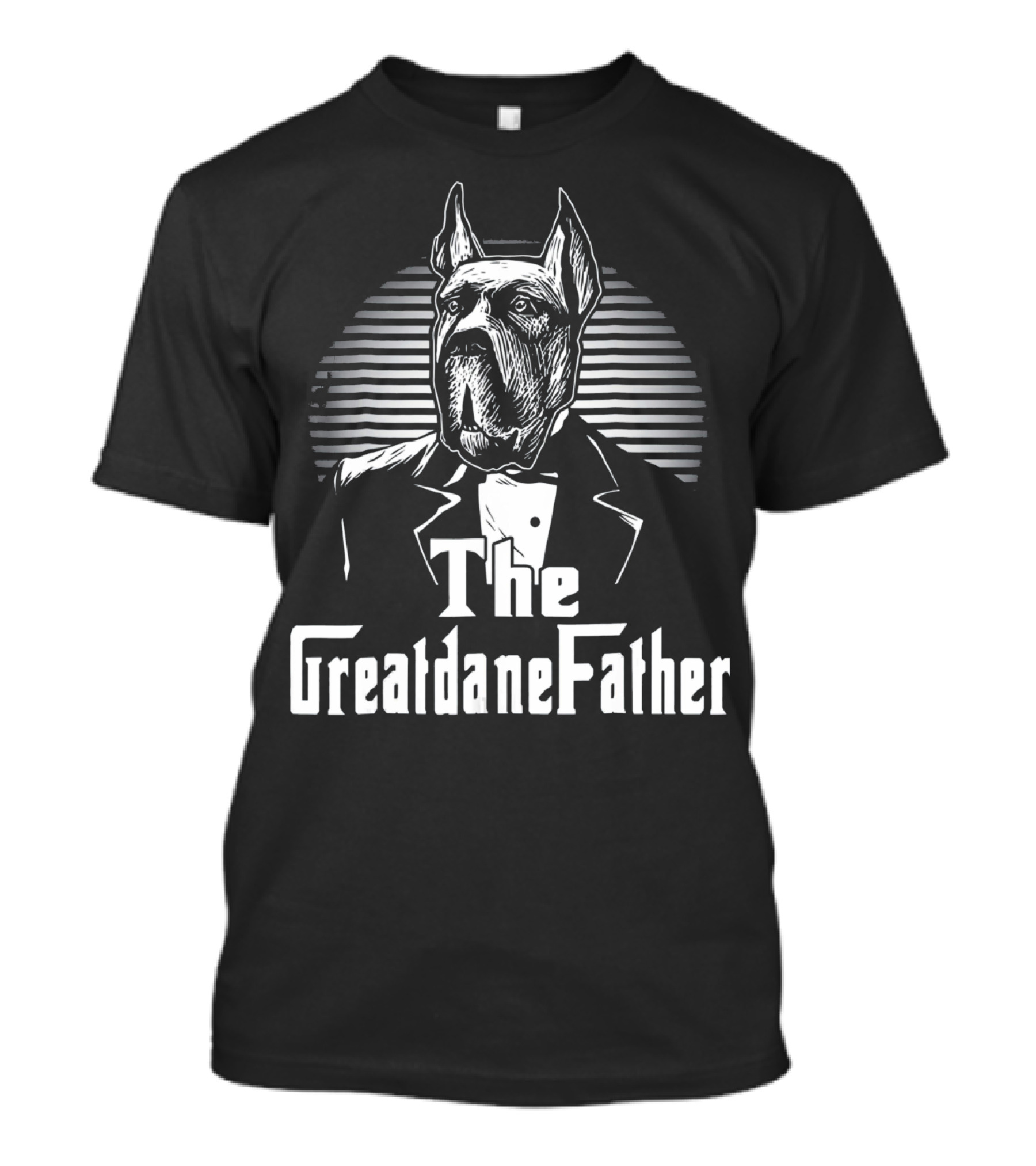 The Greatdane Father Man Dog Face Tuxedo Mafia T-Shirt