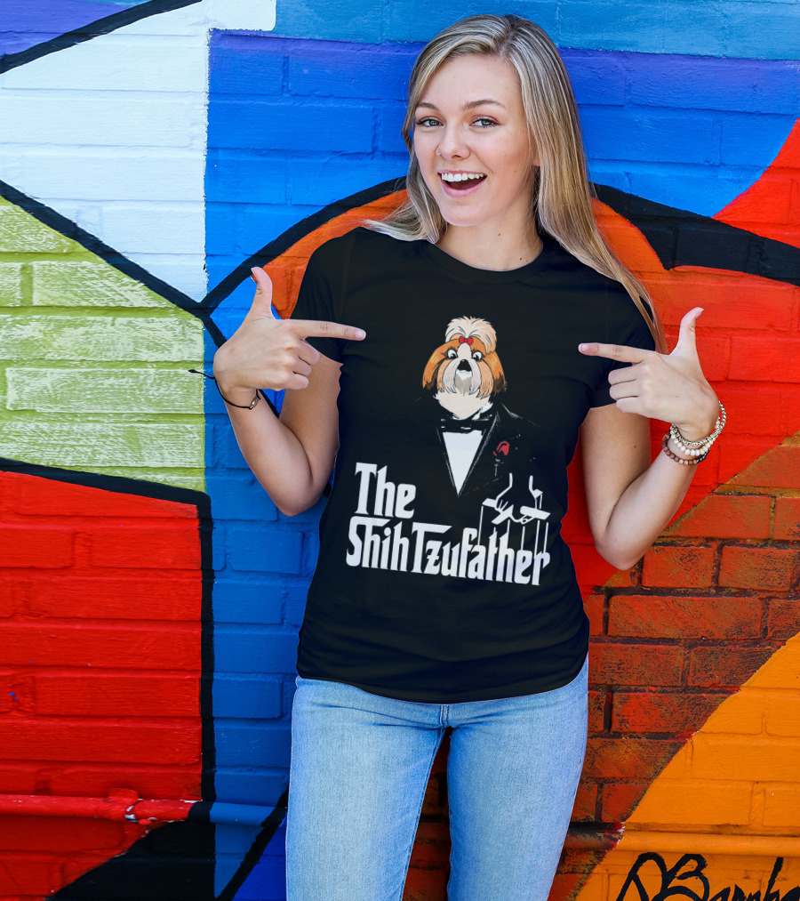 The Shih Tzufather Mafia Dog Puppet T-Shirt