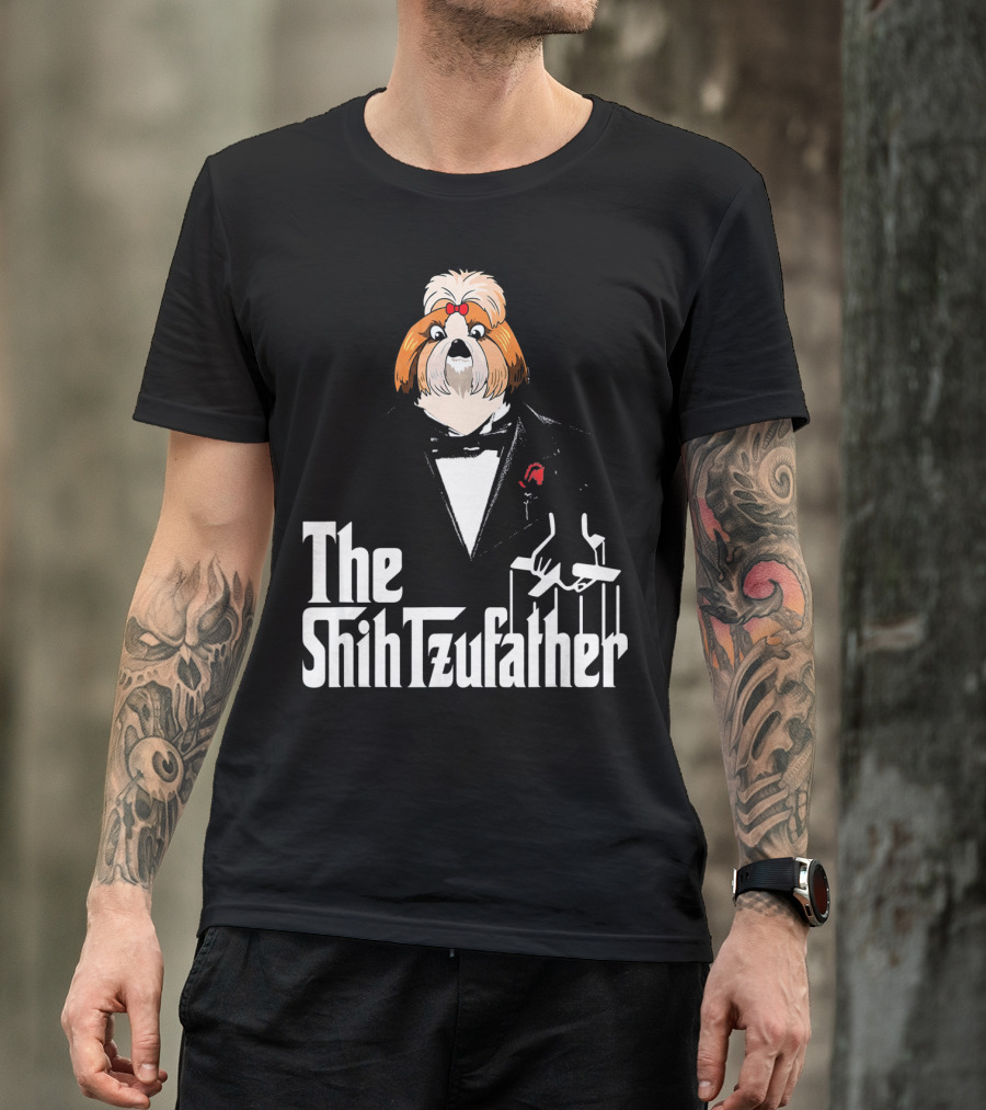 The Shih Tzufather Mafia Dog Puppet T-Shirt
