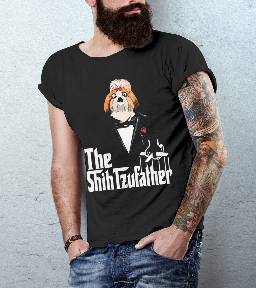The Shih Tzufather Mafia Dog Puppet T-Shirt
