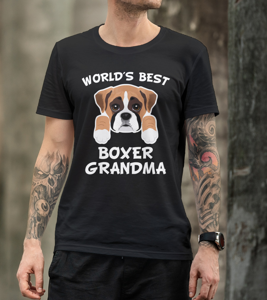 World's Best Boxer Grandma Dog Granddog T-Shirt
