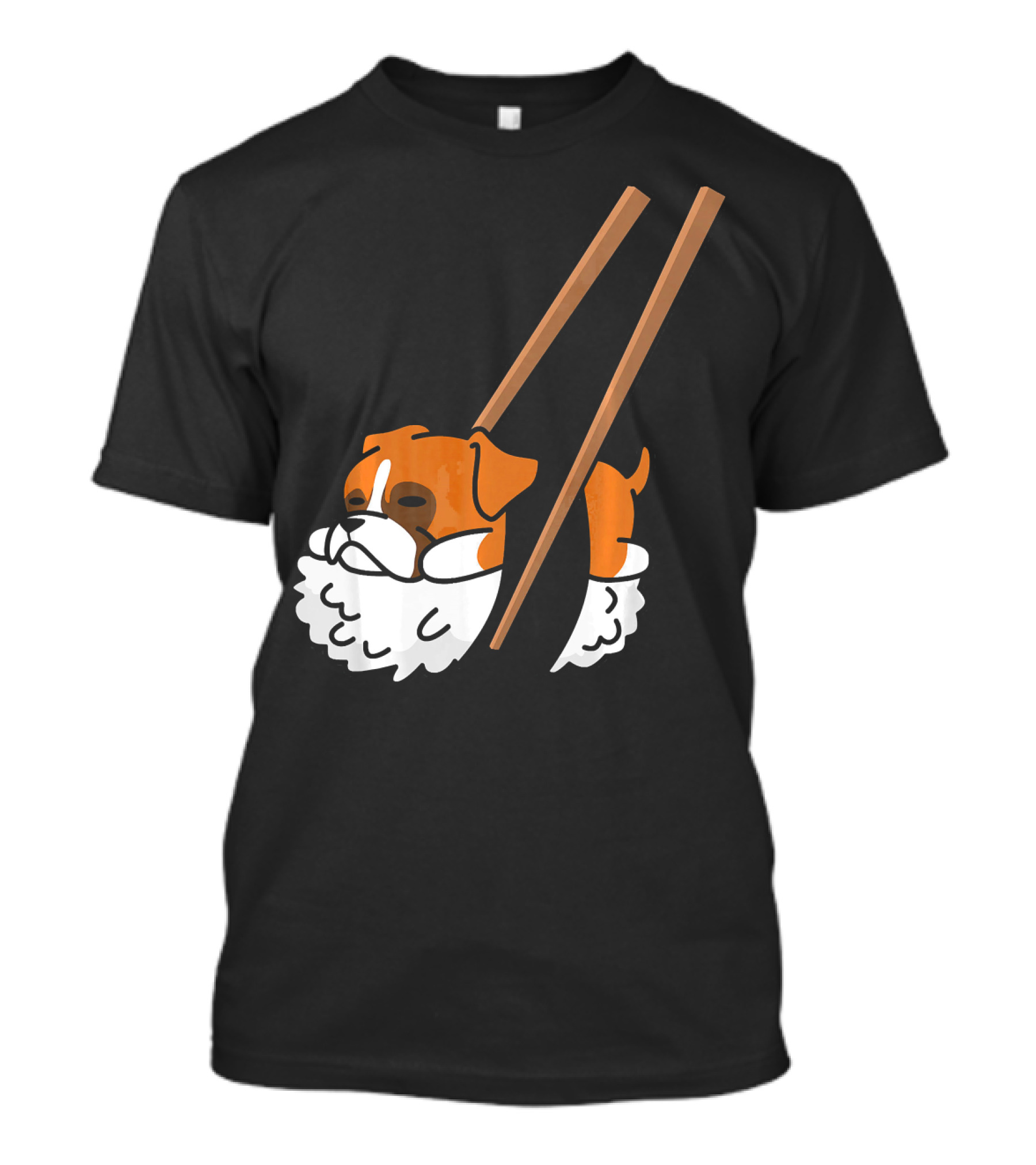 Sushi Boxer Dog With Chopsticks T-Shirt