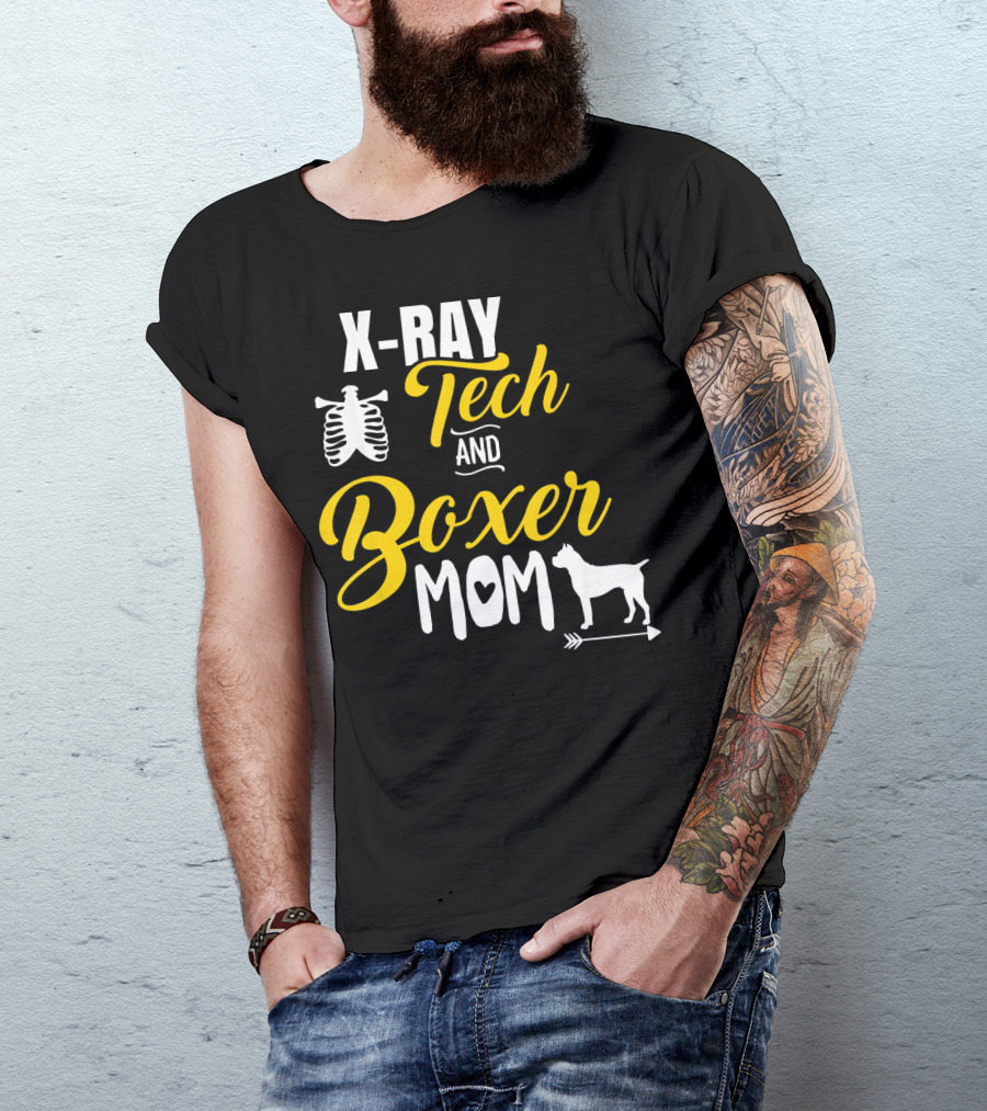 X Ray Tech And Boxer Mom T-Shirt