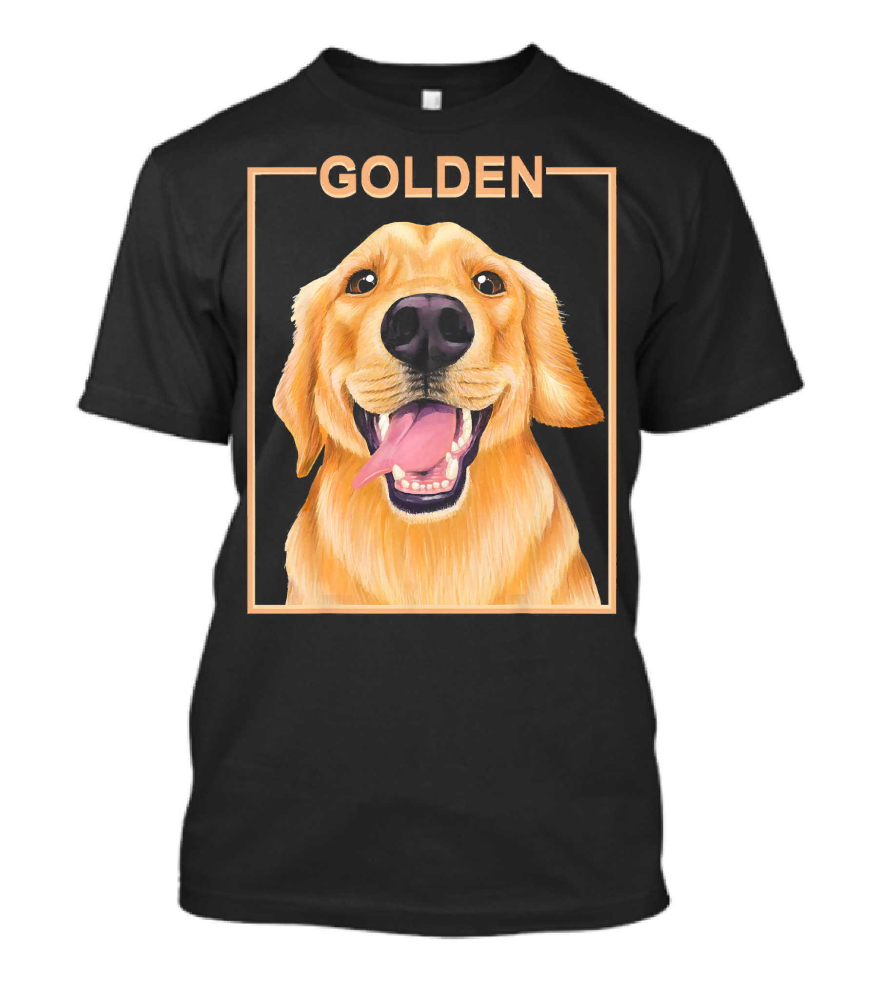 Golden Retriever Panting Happy Golden Dog T-Shirt