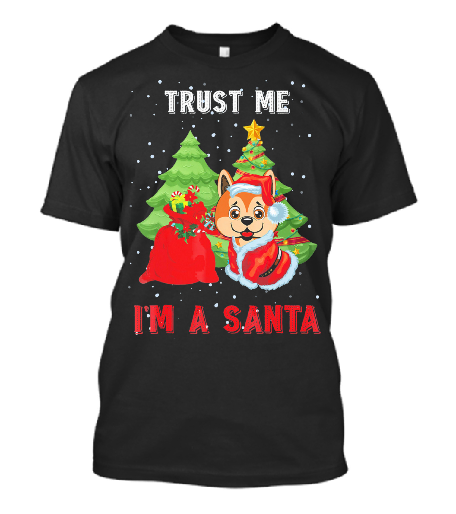 Trust Me Akita I'm A Santa T-Shirt