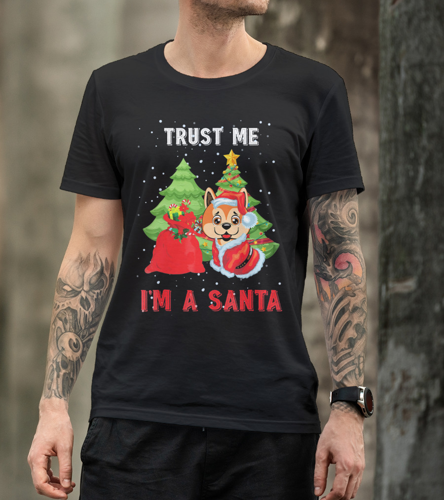 Trust Me Akita I'm A Santa T-Shirt
