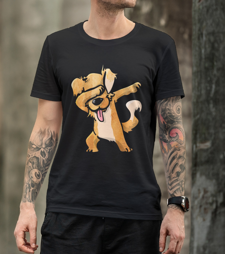 Dabbing Golden Retriever Dance Pose T-Shirt