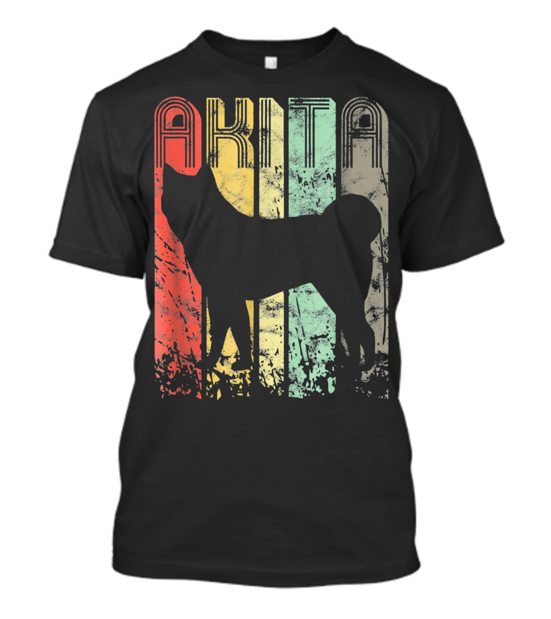 AKITA Vintage Retro Silhouette Dog Owner T-Shirt