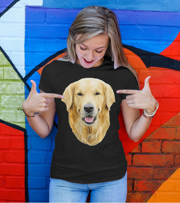 Golden Retriever Dog Portrait Detail Ani T-Shirt