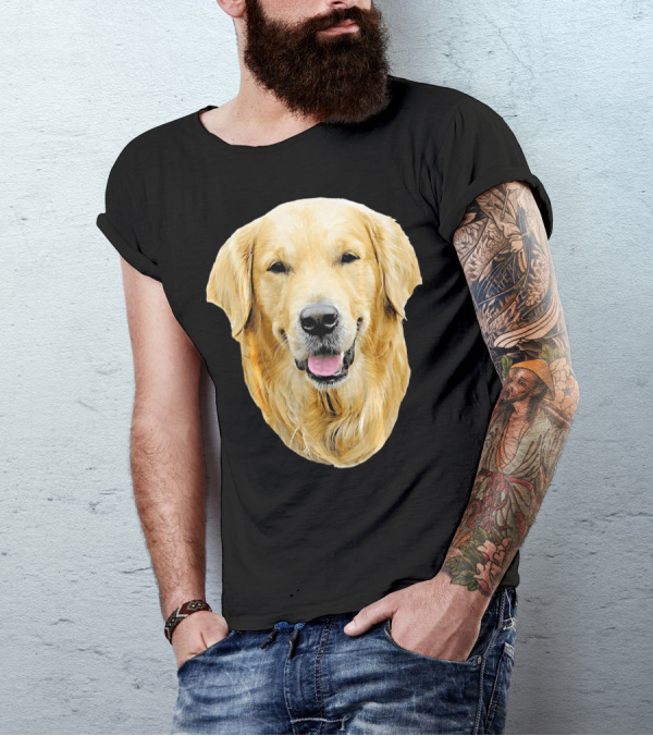 Golden Retriever Dog Portrait Detail Ani T-Shirt